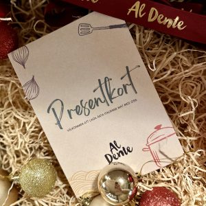 Presentkort perfekt julklapp, present eller gåva till den som älskar mat och matlagning